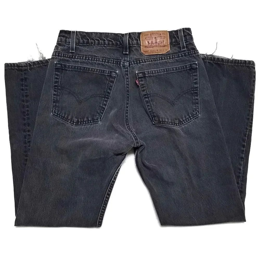 VINTAGE Levi's 505 Relaxed Fit Straight Leg Stone Wash Denim Jeans